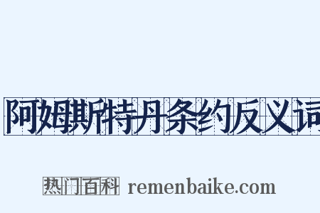 阿姆斯特丹条约反义词是什么意思的图片